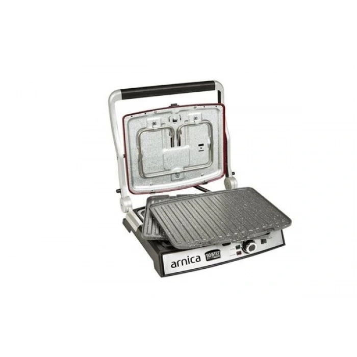 ARNICA Tostit Maxi Granit Izgaralı Tost Makinesi - Inox / Rose