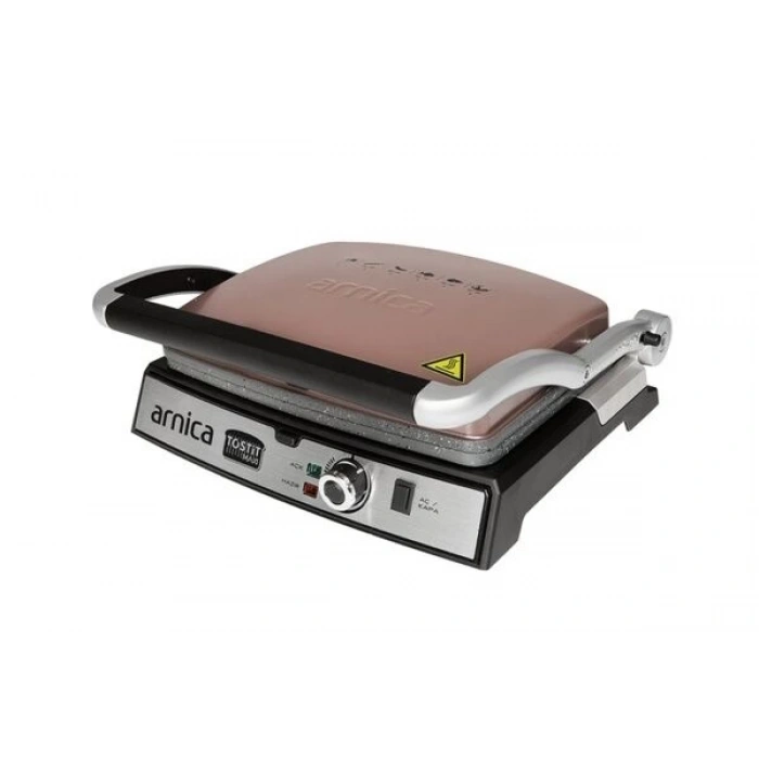 ARNICA Tostit Maxi Granit Izgaralı Tost Makinesi - Inox / Rose