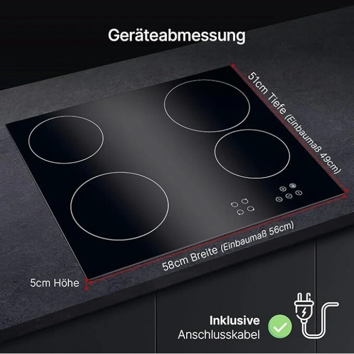 BOMANN Ankastre Cam-Seramik Ocak