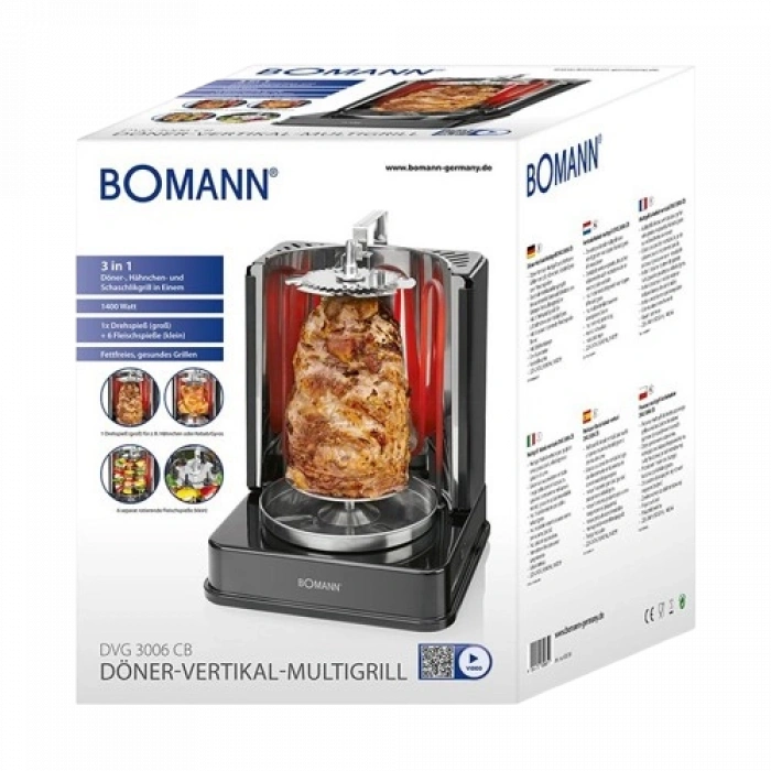 BOMANN Döner Makinesi / Dikey Grill (1400 W)
