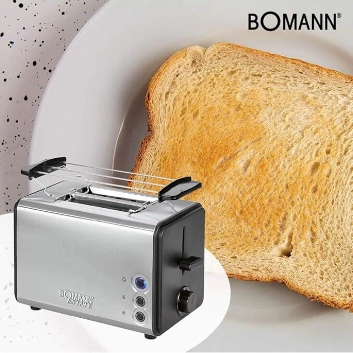 BOMANN Ekmek Kızartma Makinesi (Inox, 850 W)