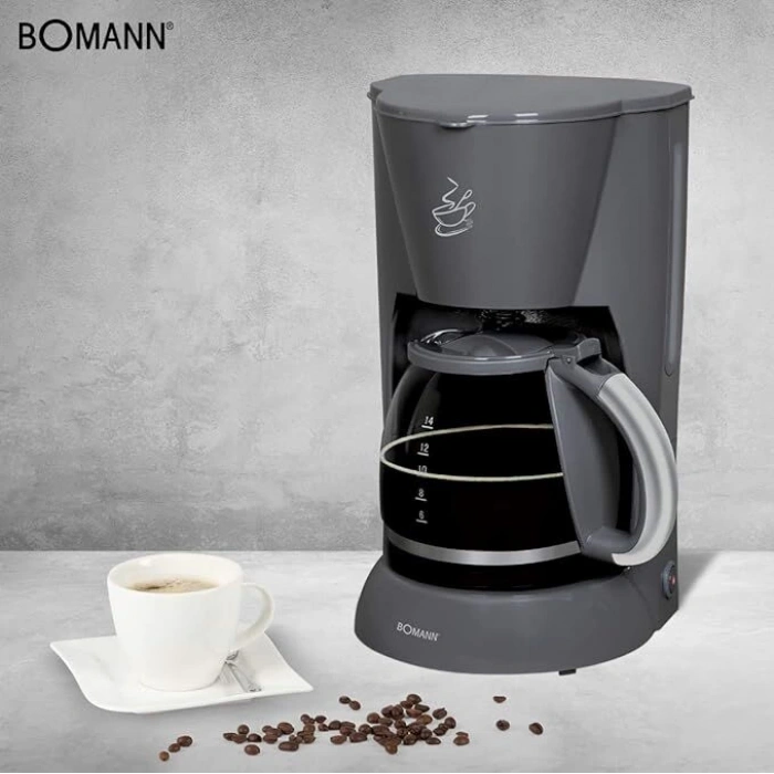 BOMANN Filtre Kahve Makinesi – Gri (900W)