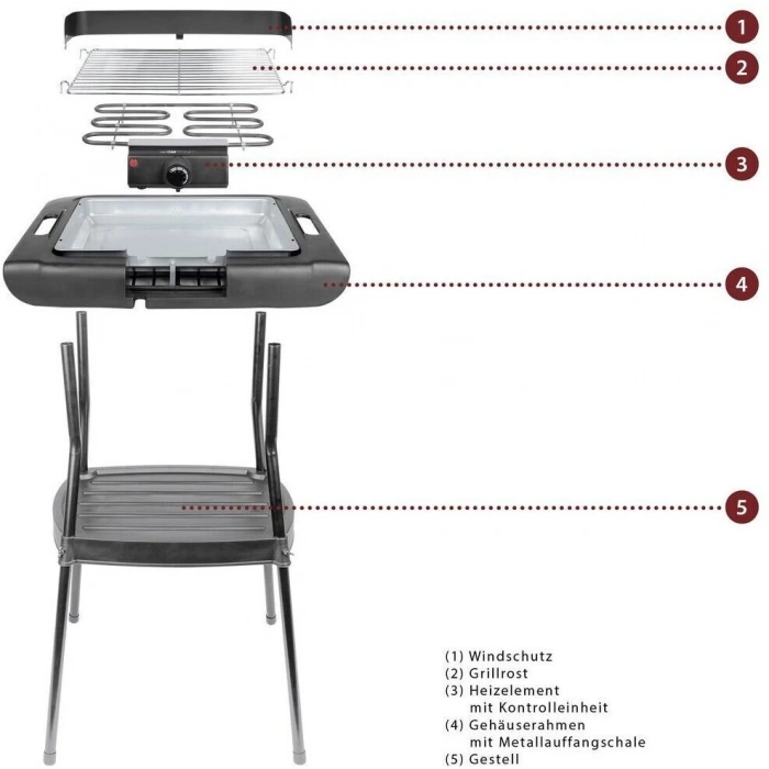 CLATRONIC Barbekü Grill (Standlı)