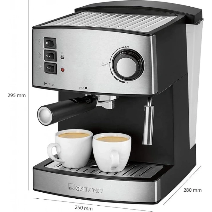 CLATRONIC Espresso Makinesi (850 W, 15 Bar Basınç)