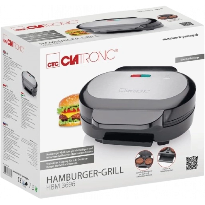 CLATRONIC Hamburger Makinesi (1000 W)
