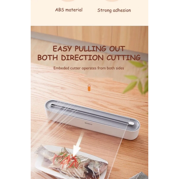 ECOCO Ev Tipi Streç Film Kesici (1 Rulo Streç Film Dahil)
