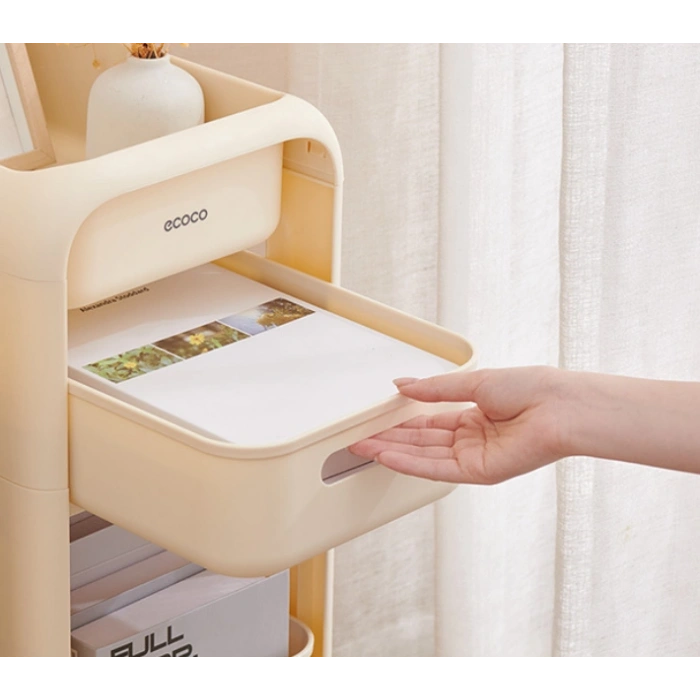 ECOCO Tekerlekli Çok Katlı Çantalık ve Raf