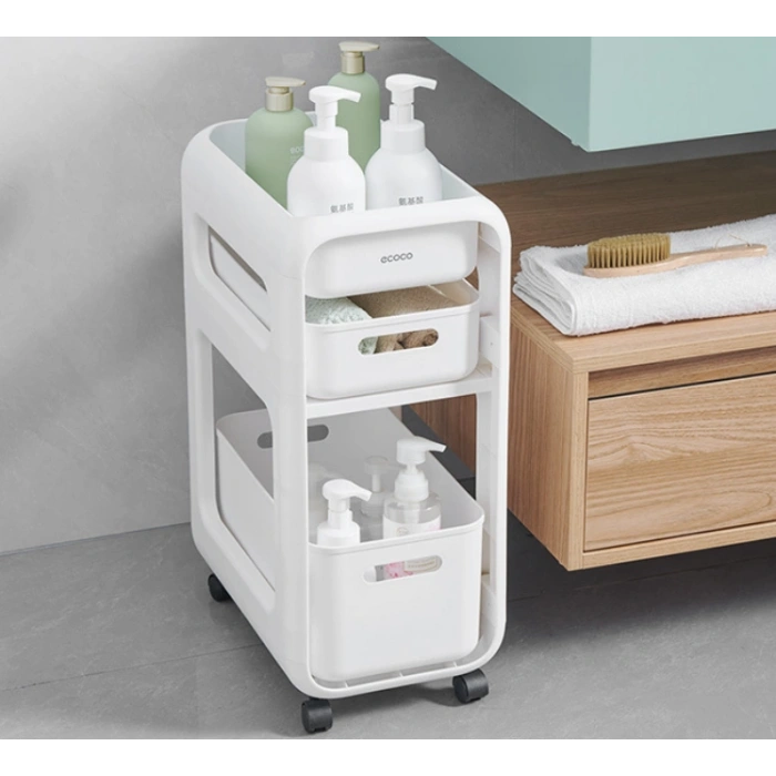 ECOCO Tekerlekli Çok Katlı Çantalık ve Raf