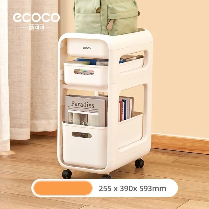 ECOCO Tekerlekli Çok Katlı Çantalık ve Raf