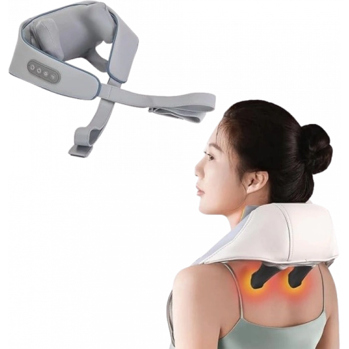 Elektrikli Boyun Masaj Aleti – Ev, Ofis ve Araba Kullanımı için Boyun, Omuz, Sırt ve Kas Ağrıları İçin Masaj Cihazı
