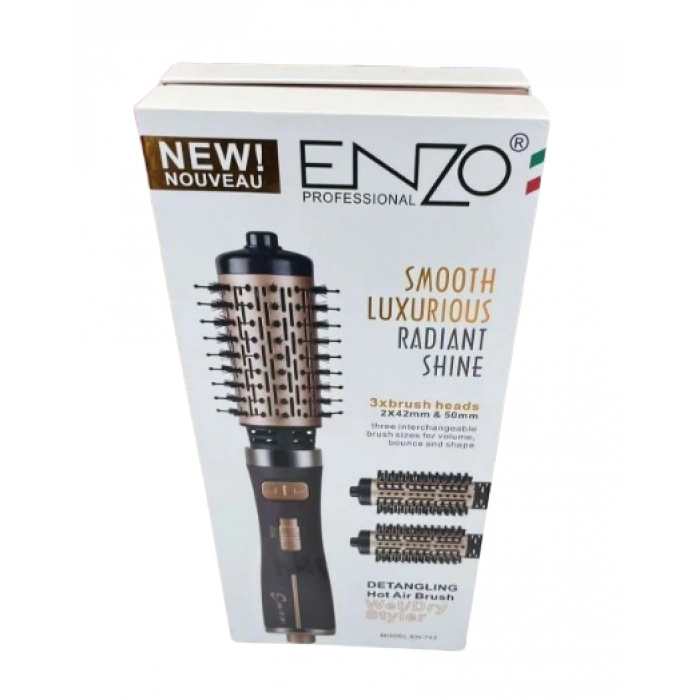 ENZO Pürüzsüz ve Işıltılı Saç Açıcı Sıcak Hava Fırçası (Islak & Kuru Şekillendirici)