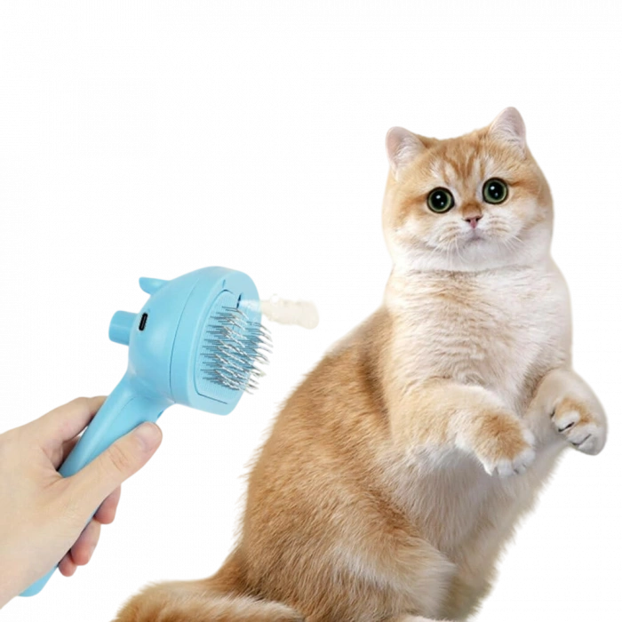 Evcil Hayvanlar İçin Elektriksel Yükten Arındırılmış Buharlı Tüy Fırçası