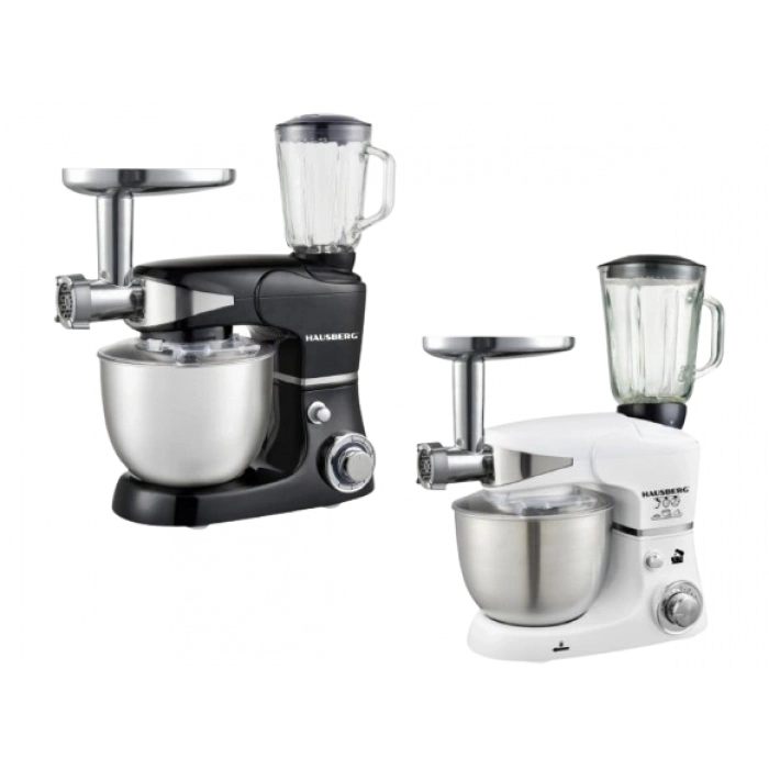 HAUSBERG 3ü 1 Arada Mutfak Robotu - Et Çekme, Standlı Mikser ve Blender