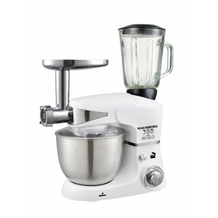 HAUSBERG 3ü 1 Arada Mutfak Robotu - Et Çekme, Standlı Mikser ve Blender