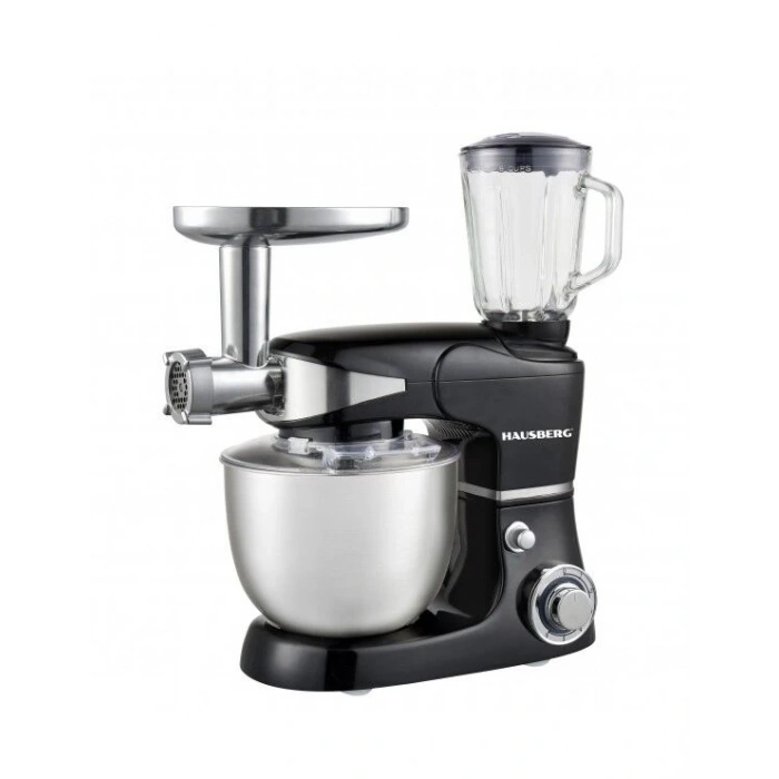 HAUSBERG 3ü 1 Arada Mutfak Robotu - Et Çekme, Standlı Mikser ve Blender