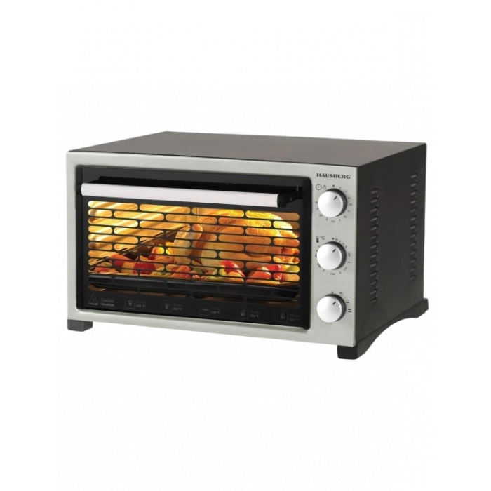 HAUSBERG Elektrikli Mini Fırın | 38L Kapasite & Ayarlanabilir Termostat