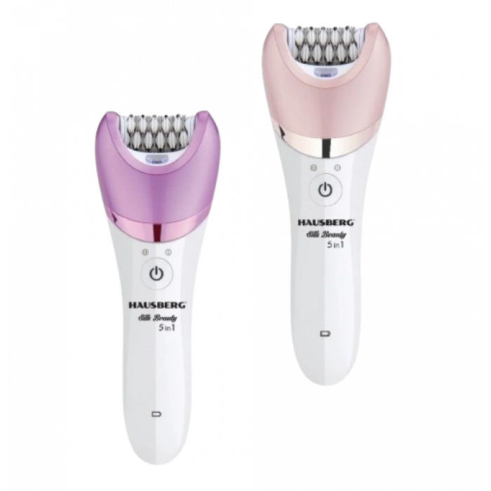 HAUSBERG Şarjlı 5’i 1 Arada Vücut ve Yüz Bakım Seti | Epilasyon, Tıraş, Masaj, Nasır Giderici & Yüz Fırçası