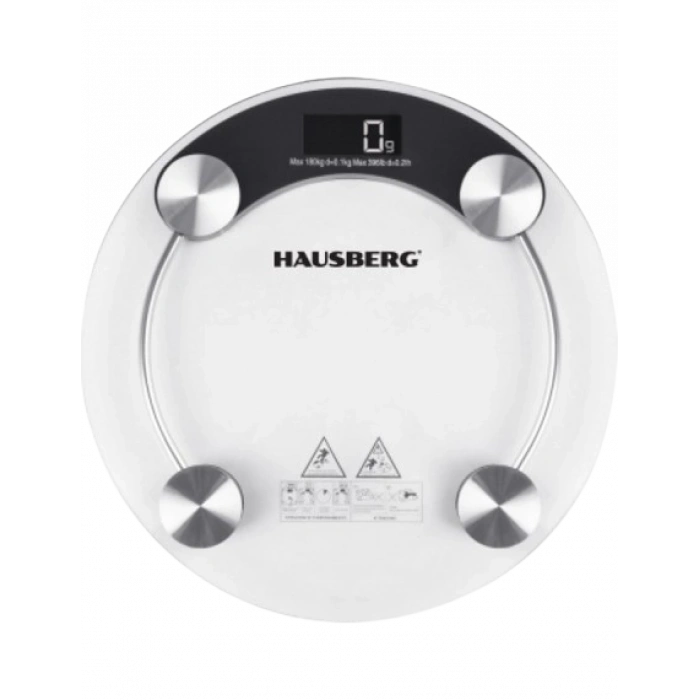 HAUSBERG Şeffaf Camlı Banyo Tartısı