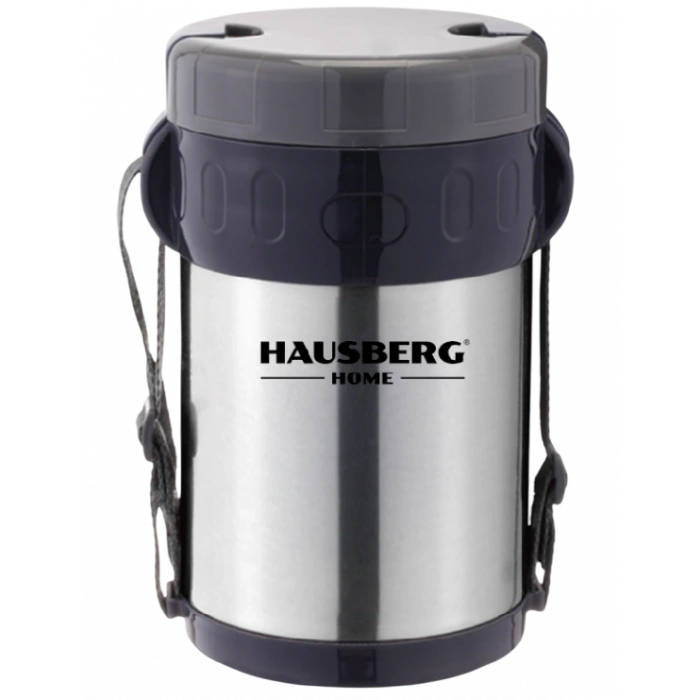 HAUSBERG Vakumlu Yemek Kabı | 2L Bölmeli Paslanmaz Çelik Sefer Tası