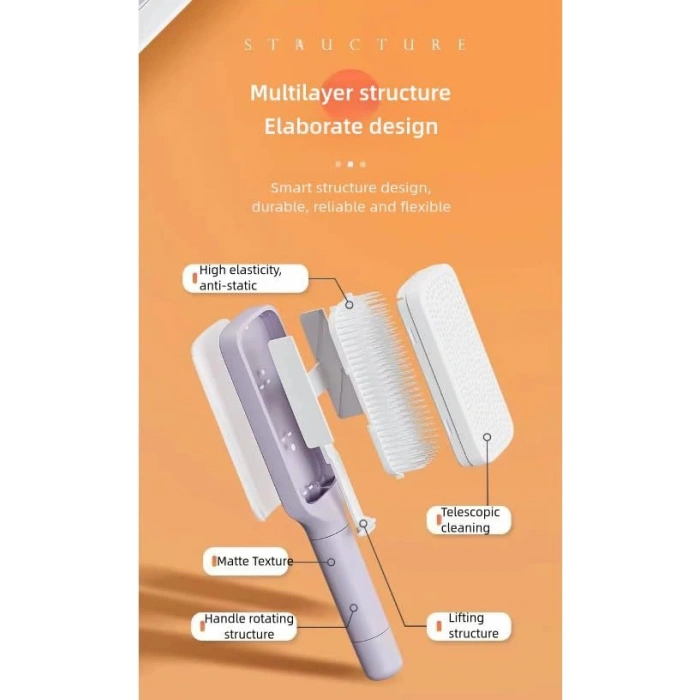 Kolay Temizlenen Akıllı Saç Tarağı