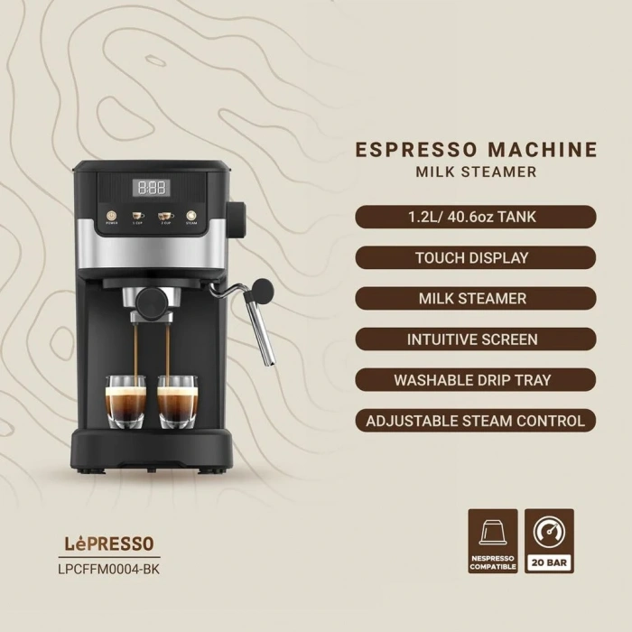 LePresso Espresso Makinesi – Süt Köpürtücülü