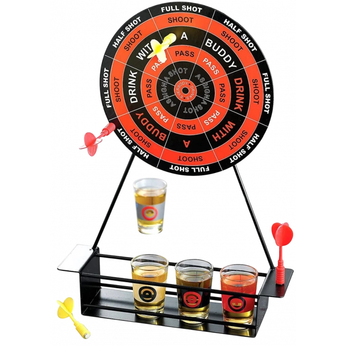 Mini Darts Shot Set Oyunu (Eğlenceli ve Hızlı Dart İçki Oyunu)