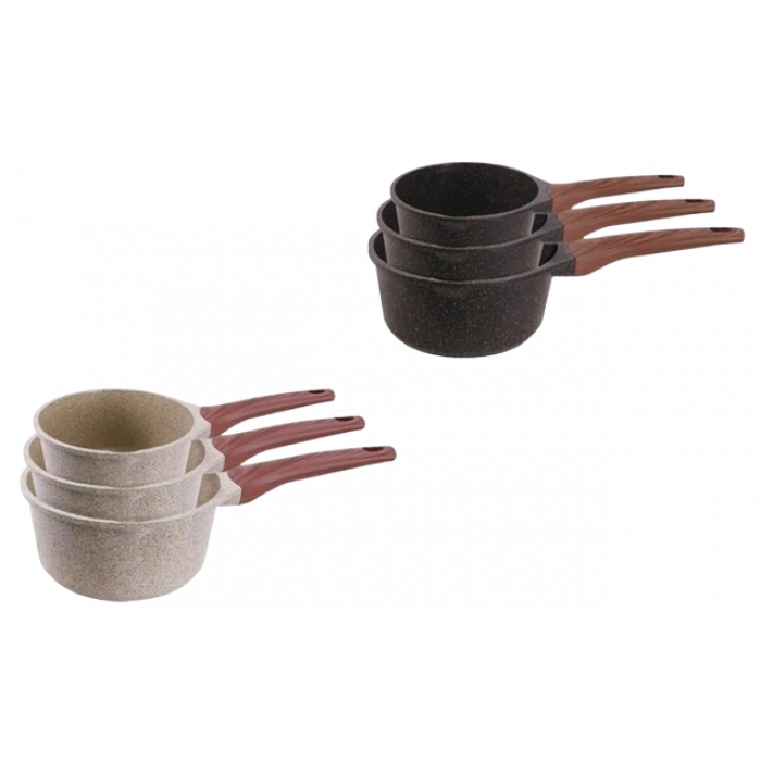 NEWAL 3ü 1 Arada Perla Granit Sütlük Seti - 16/18/20 CM