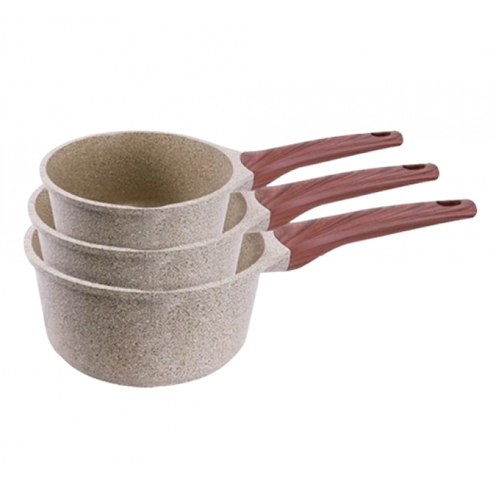 NEWAL 3ü 1 Arada Perla Granit Sütlük Seti - 16/18/20 CM