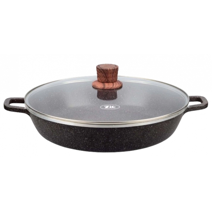 NEWAL Classic Büyük Genş Kapaklı Granit Tencere - 36 CM