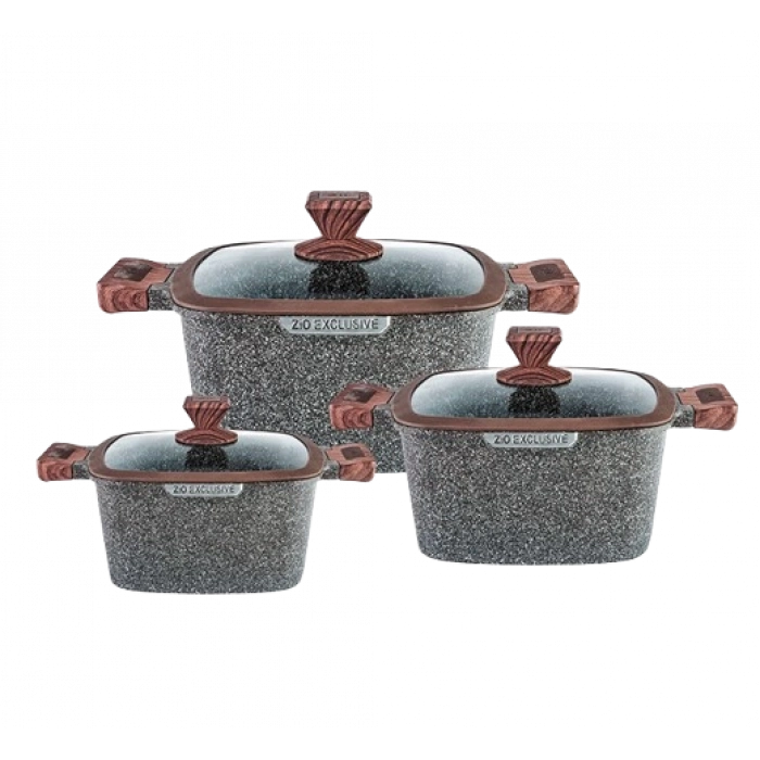 NEWAL Jumbo Tencere Seti - 6 Parça - 22/24/26 CM