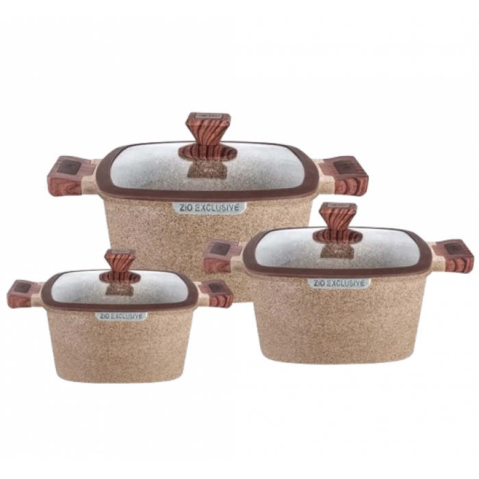 NEWAL Jumbo Tencere Seti - 6 Parça - 22/24/26 CM