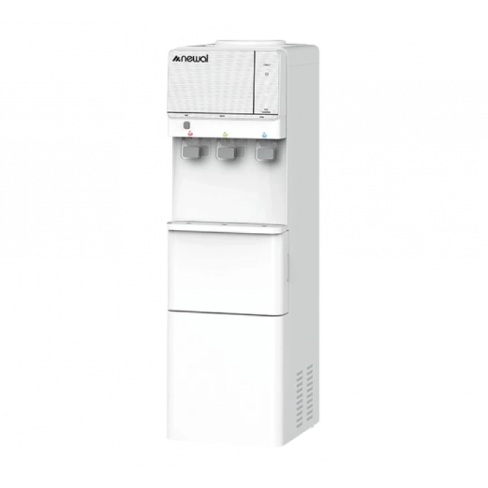 NEWAL Su Sebili & Buz Makinesi - Üstten Yüklemeli - Siyah/Beyaz