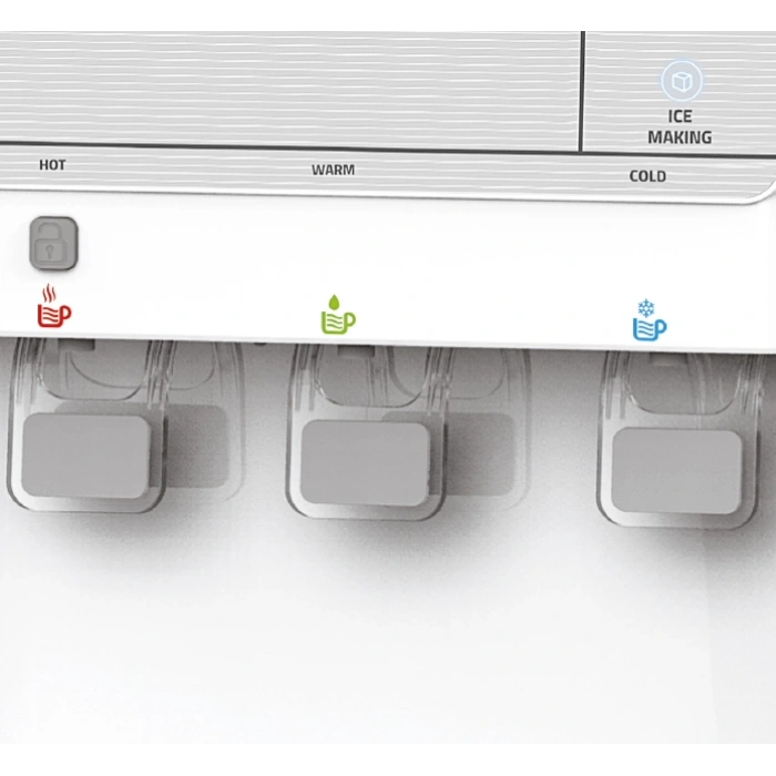 NEWAL Su Sebili & Buz Makinesi - Üstten Yüklemeli - Siyah/Beyaz