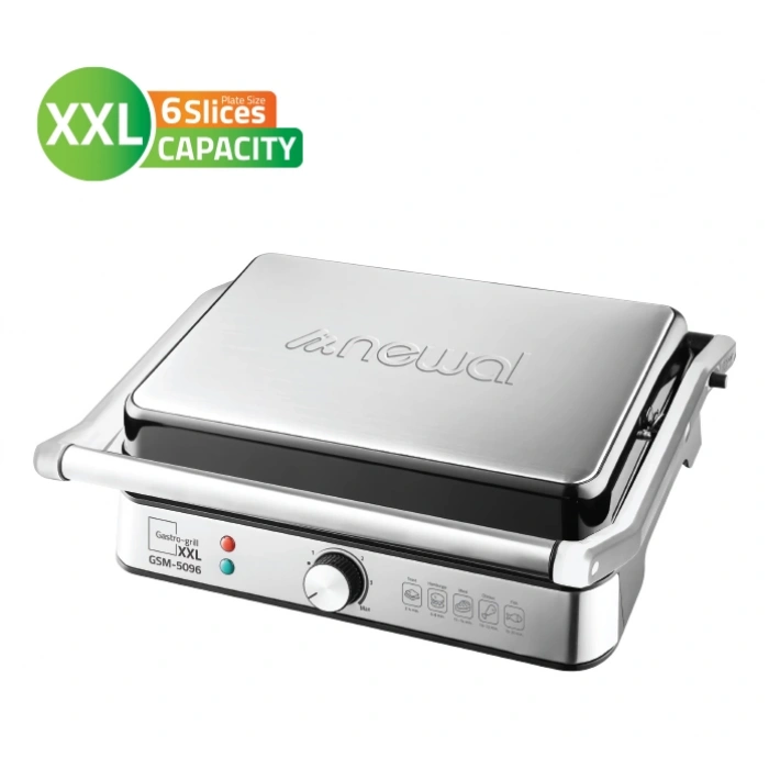 NEWAL Tost Makinesi - XXL Büyük Boy (6 Dilim)