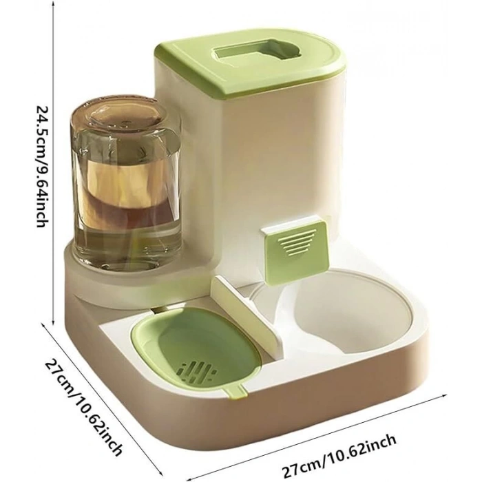 Otomatik Evcil Hayvan Mama ve Su Dispenseri - 2si 1 Arada Otomatik Kedi ve Köpek Mama Kabı