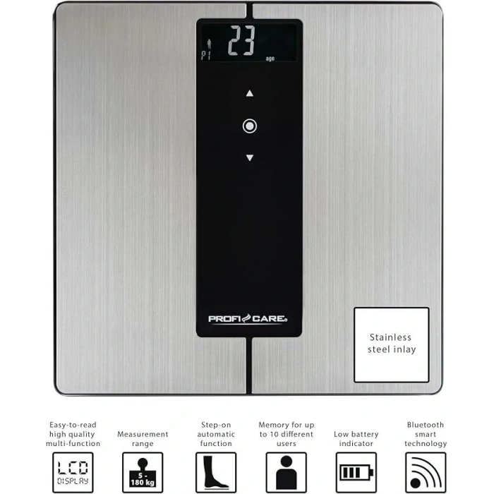 PROFICARE 9’u 1 Arada Dijital Baskül (Bluetooth)