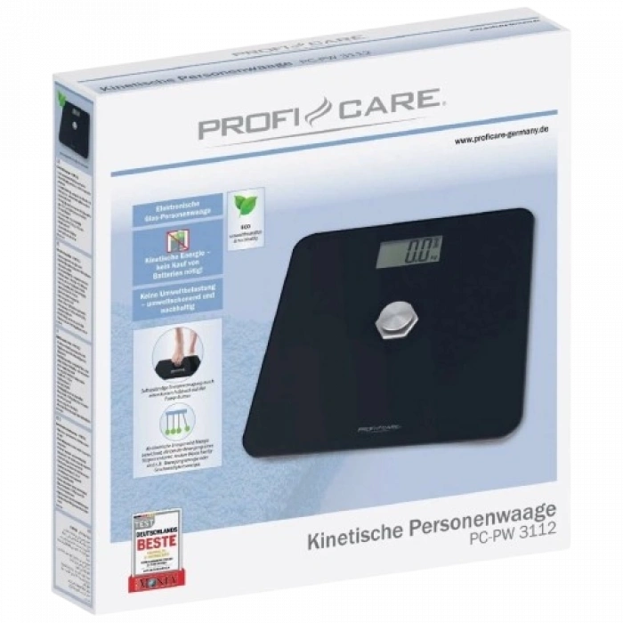 PROFICARE Kinetik Banyo Tartısı – Siyah