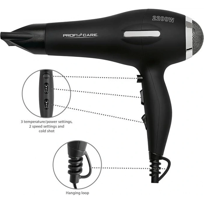 PROFICARE Profesyonel Saç Kurutma Makinesi (2200 W)