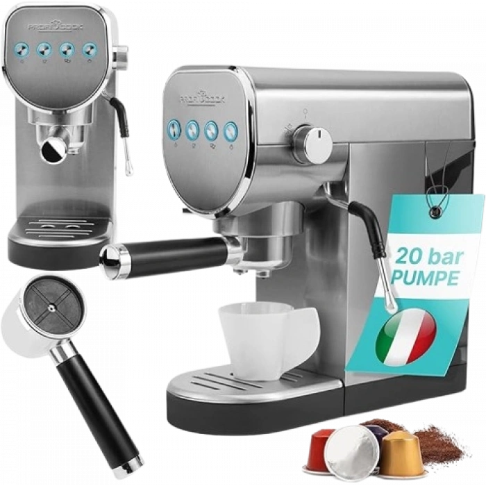 PROFICOOK Espresso Makinesi (Nespresso Kapsül Uyumlu, 20 Bar, 1150–1360 W)