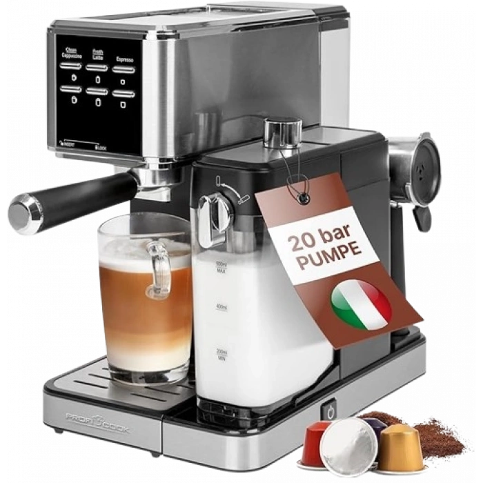 PROFICOOK Espresso Makinesi (Nespresso Kapsül Uyumlu, 20 Bar, 1350 W)