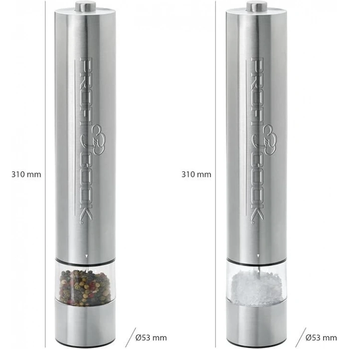 PROFICOOK Pilli Baharat ve Tuz Değirmeni Seti