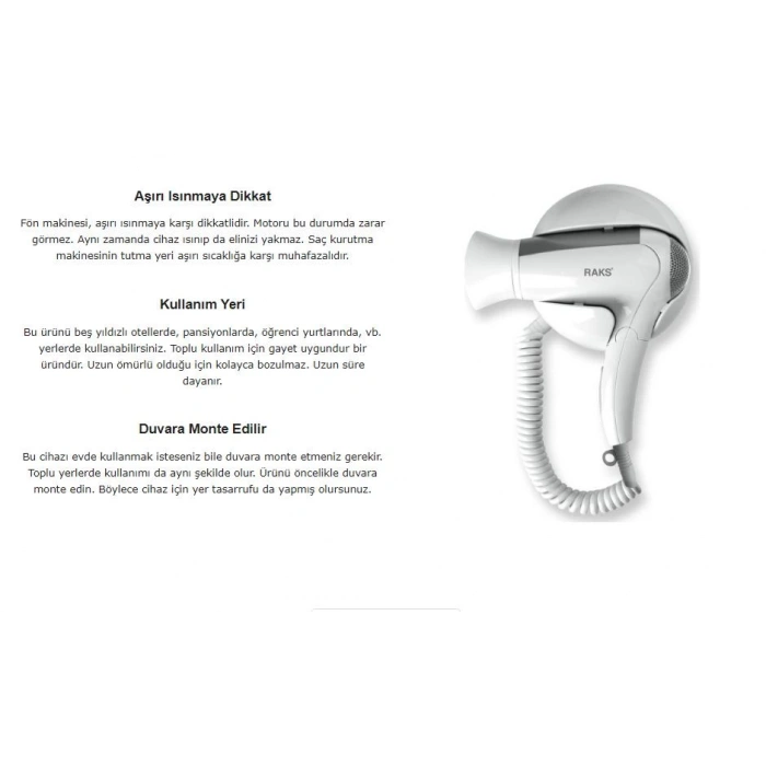 RAKS Eva Saç Kurutma Makinesi