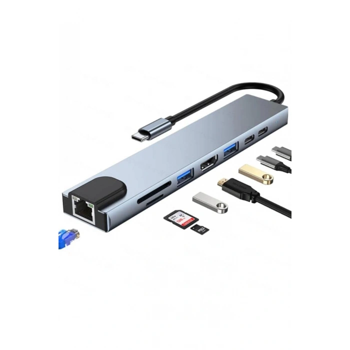 Shaza 8 in 1 USB Type-C Hub