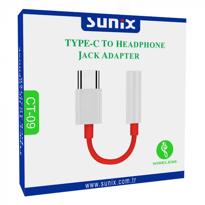 Sunix CT-09 Type-C to 3.5mm Aux Jack Dönüştürücü