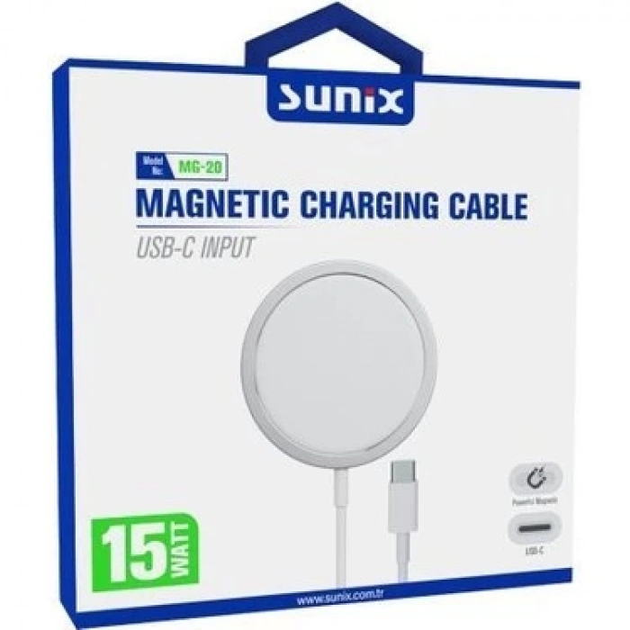 Sunix MG-20 USB-C Mıknatıslı Şarj Kablosu