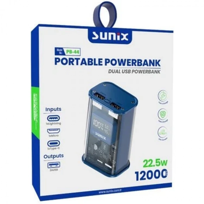 Sunix PB-44 Powerbank 12000mah