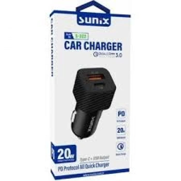 Sunix S-322 Araç Hızlı Şarj Adaptörü