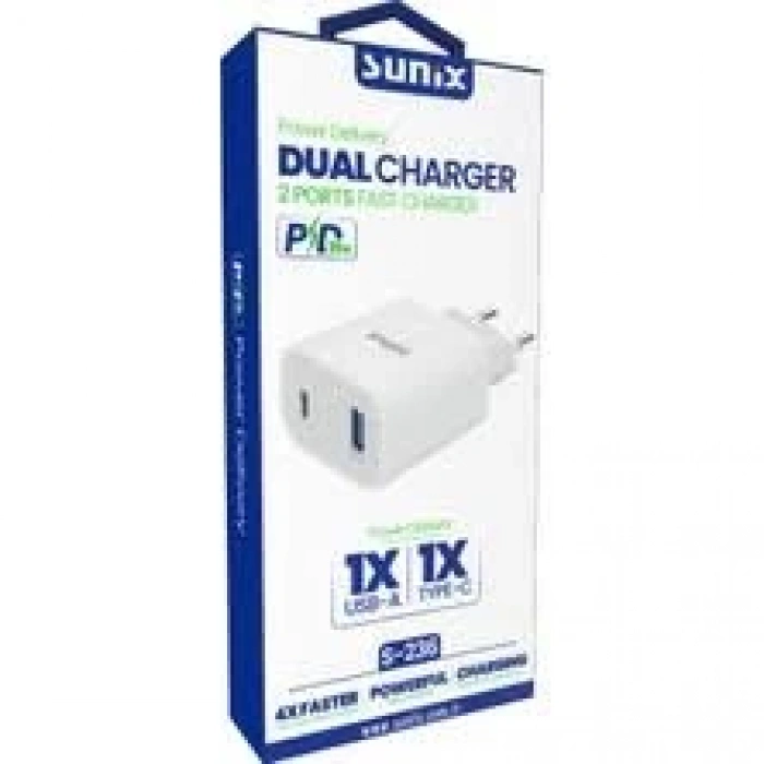 Sunix S-33 50W USB-C Lightning Hızlı Şarj Aleti