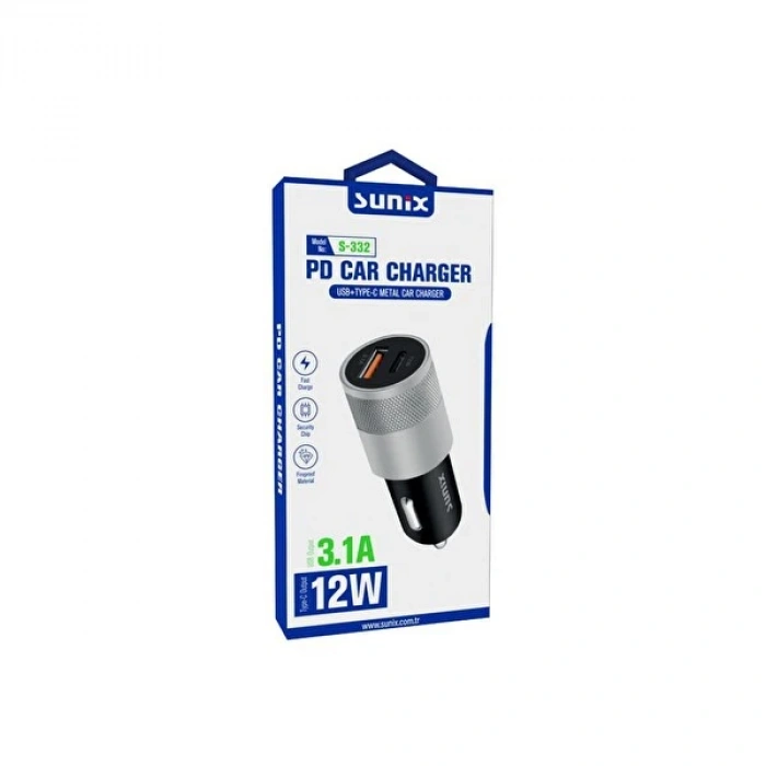 Sunix S-332 Araç Hızlı Şarj Adaptörü