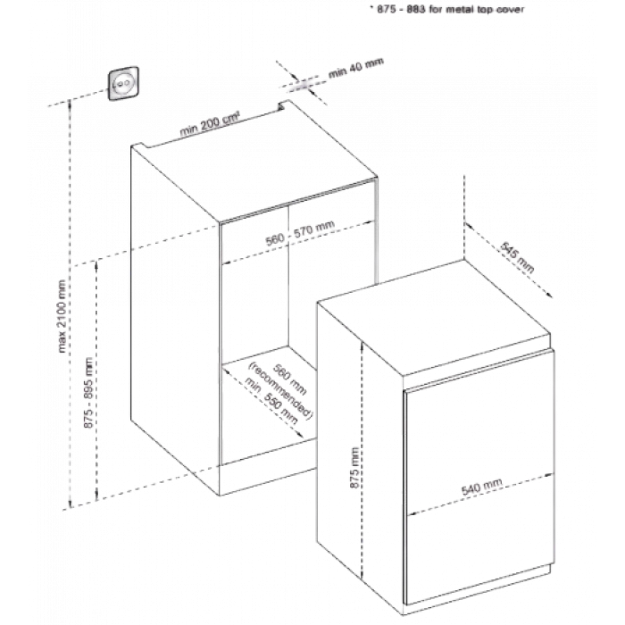 VOX Ankastre Buzdolabı
